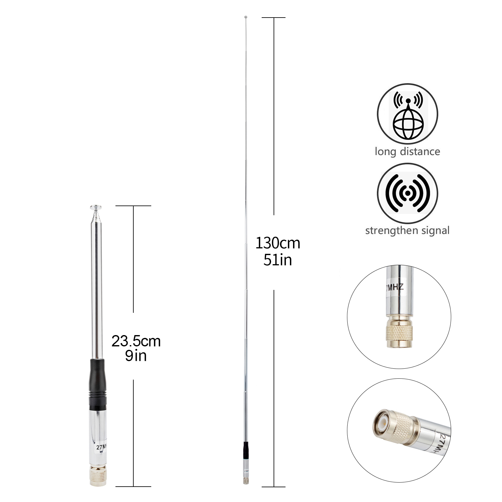 Cb Antenna 27mhz TNC Stainless - đánh giá và giá Fishing Rod Telescopic
